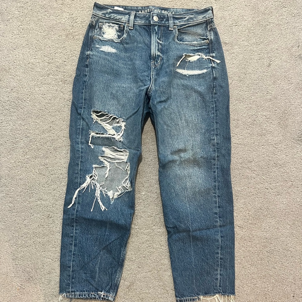 American Eagle Distressed Mom Jeans